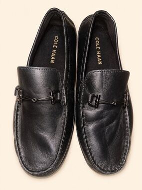 Cole Haan Black Leather Bit-Detail Men’s Loafers,Only worn inside to try on.